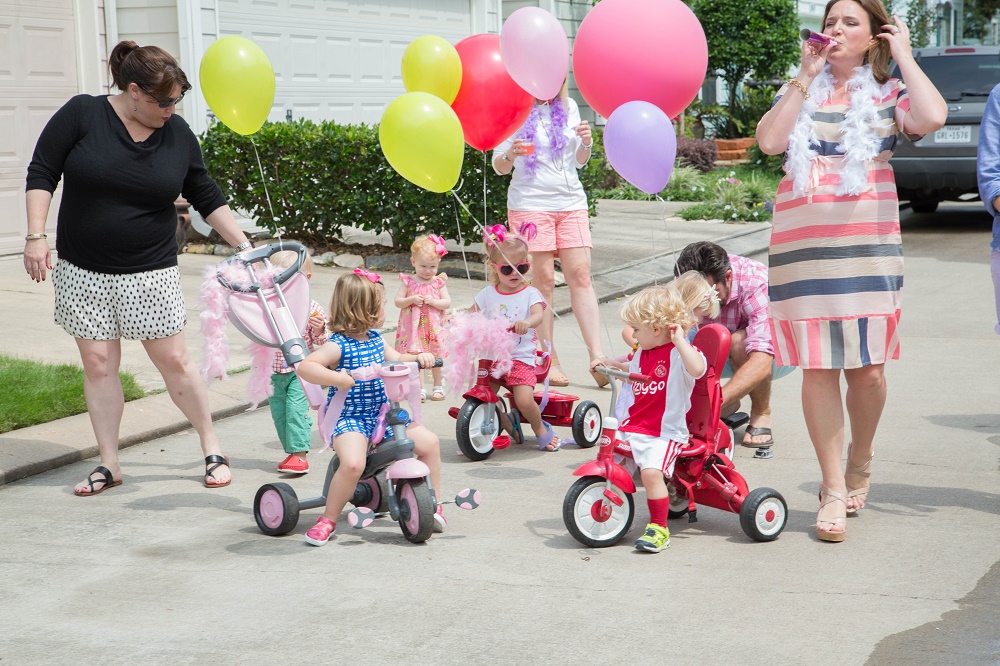 Tiny Intern Turns Two Bike Themed Girls Party Mini Parade Group