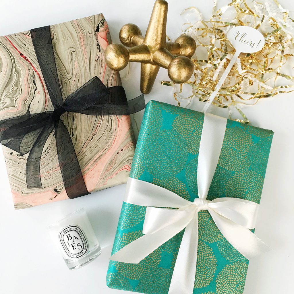 styled gift card and boxes